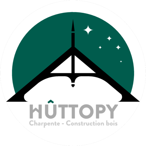 Logo de l'entreprise Hûttoppy, LOGO HUTTOPY - Charpente et construction bois